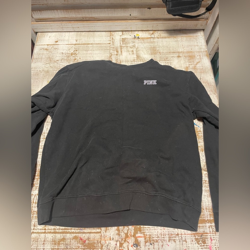 Black, pink Victoria’s Secret crewneck
